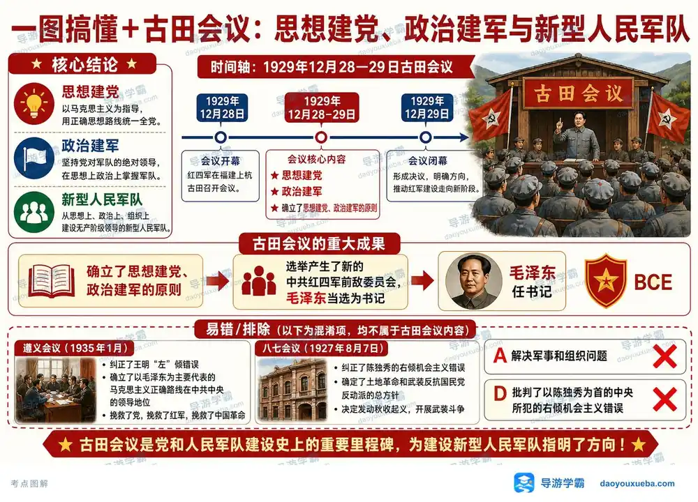 古田会议原则考点图（导游学霸·科三）