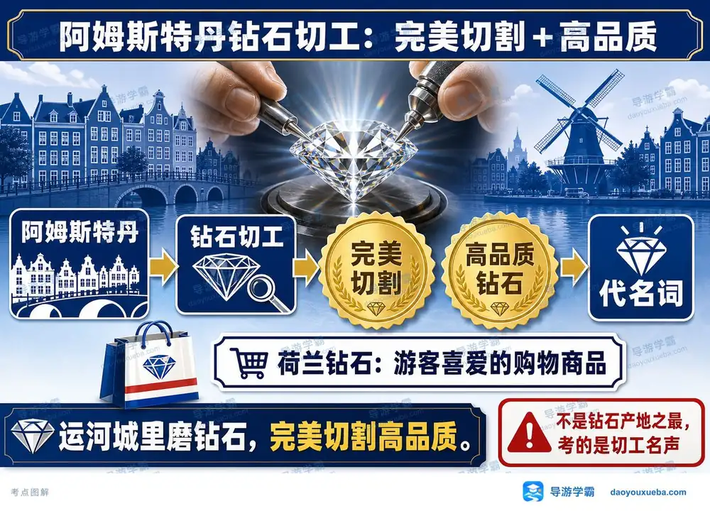 阿姆斯特丹钻石切工考点图（导游学霸·科三）