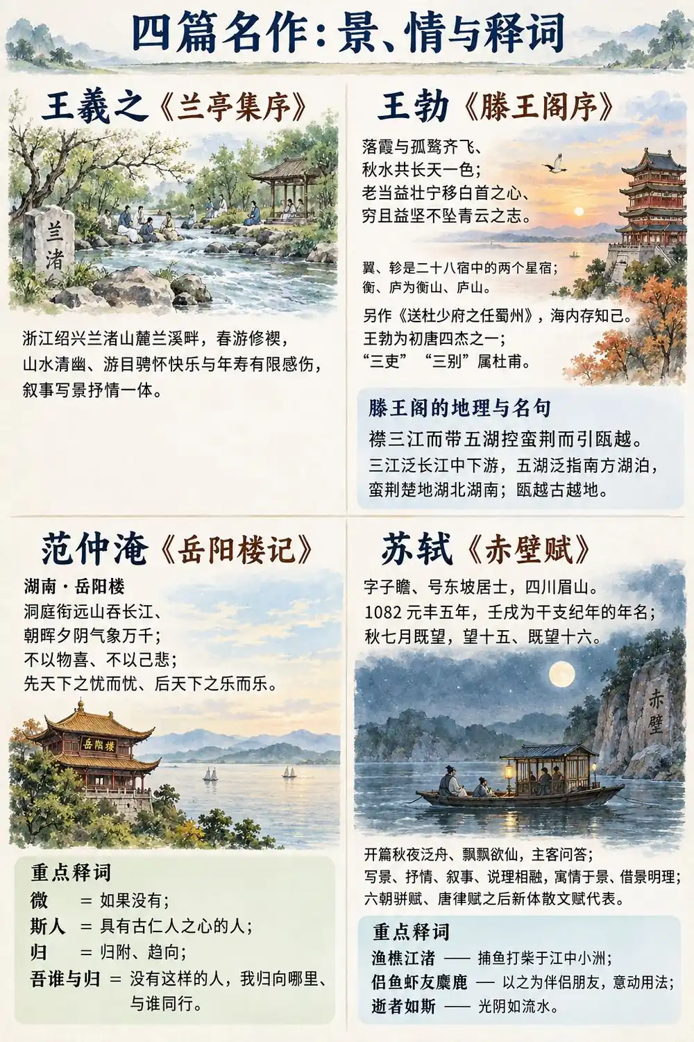 四大名篇考点精读考点图（导游学霸·科三）