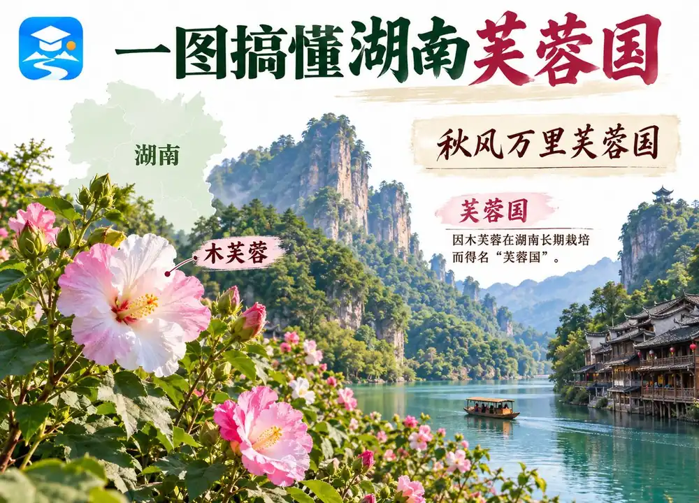 湖南芙蓉国美誉由来考点图(导游学霸·科三)