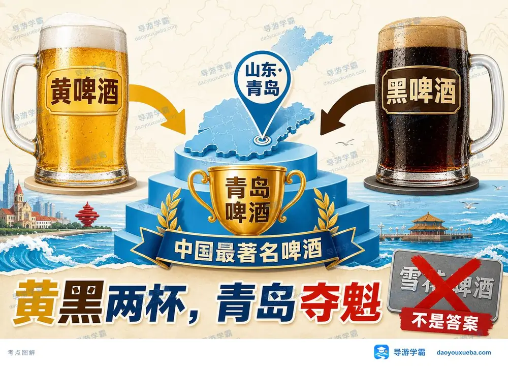 啤酒分类与青岛啤酒考点图（导游学霸·科三）