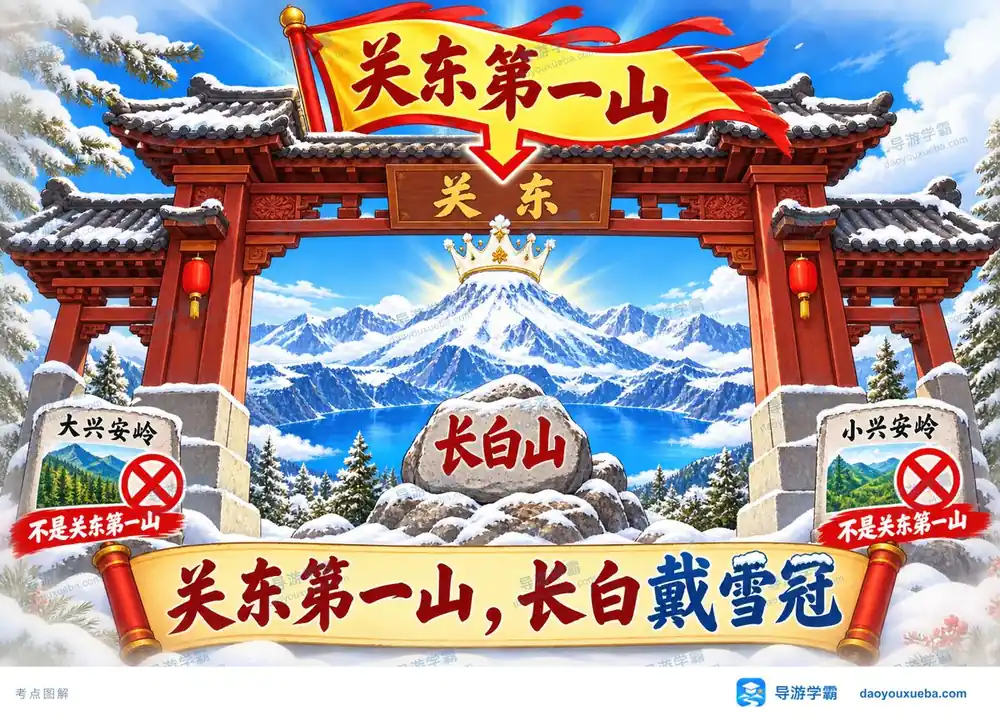 关东第一山长白山考点图（导游学霸·科三）