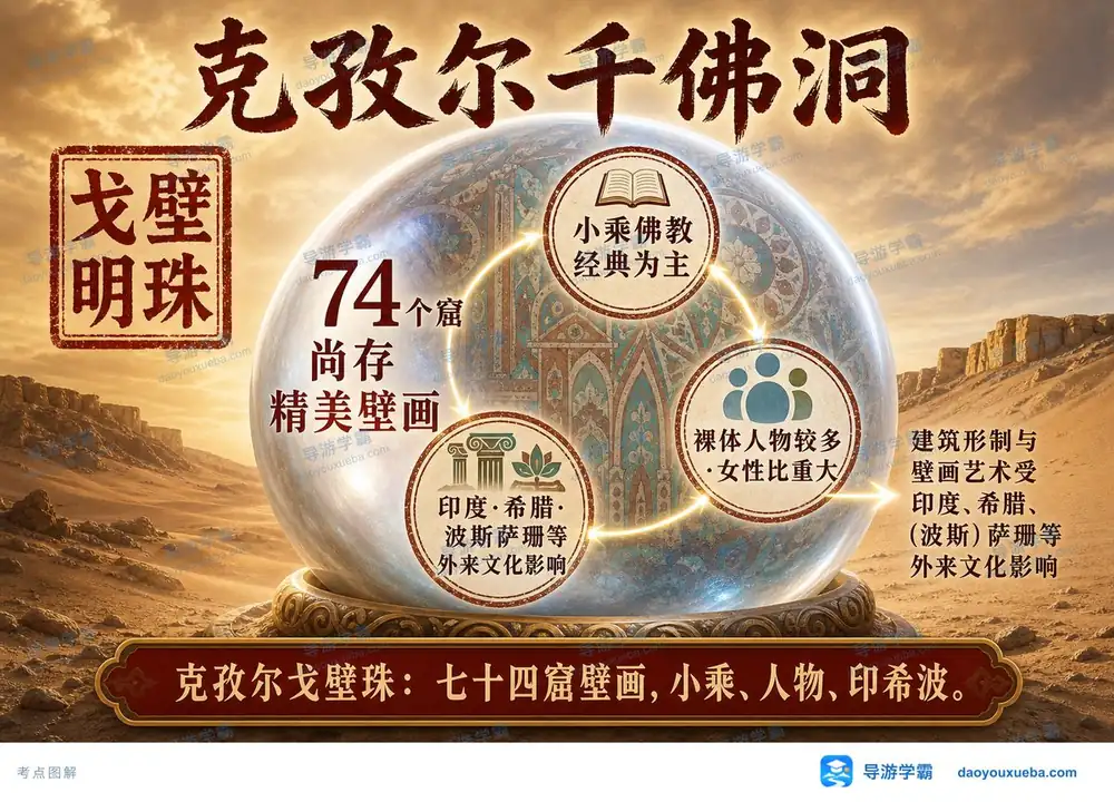 克孜尔千佛洞考点图（导游学霸·科三）