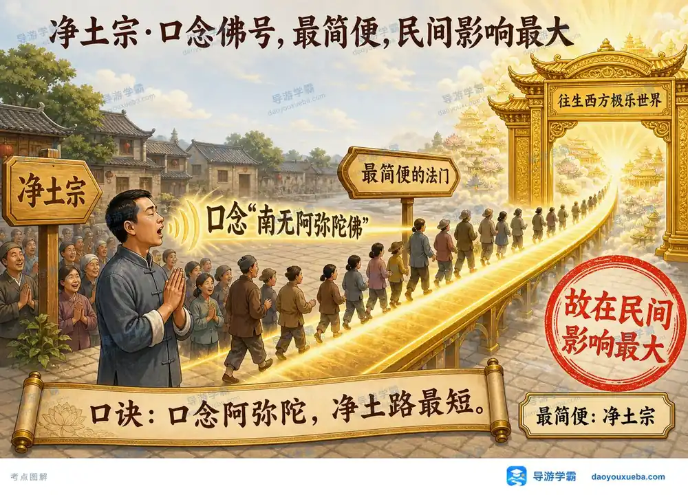 佛教净土宗法门与影响考点图（导游学霸·科三）