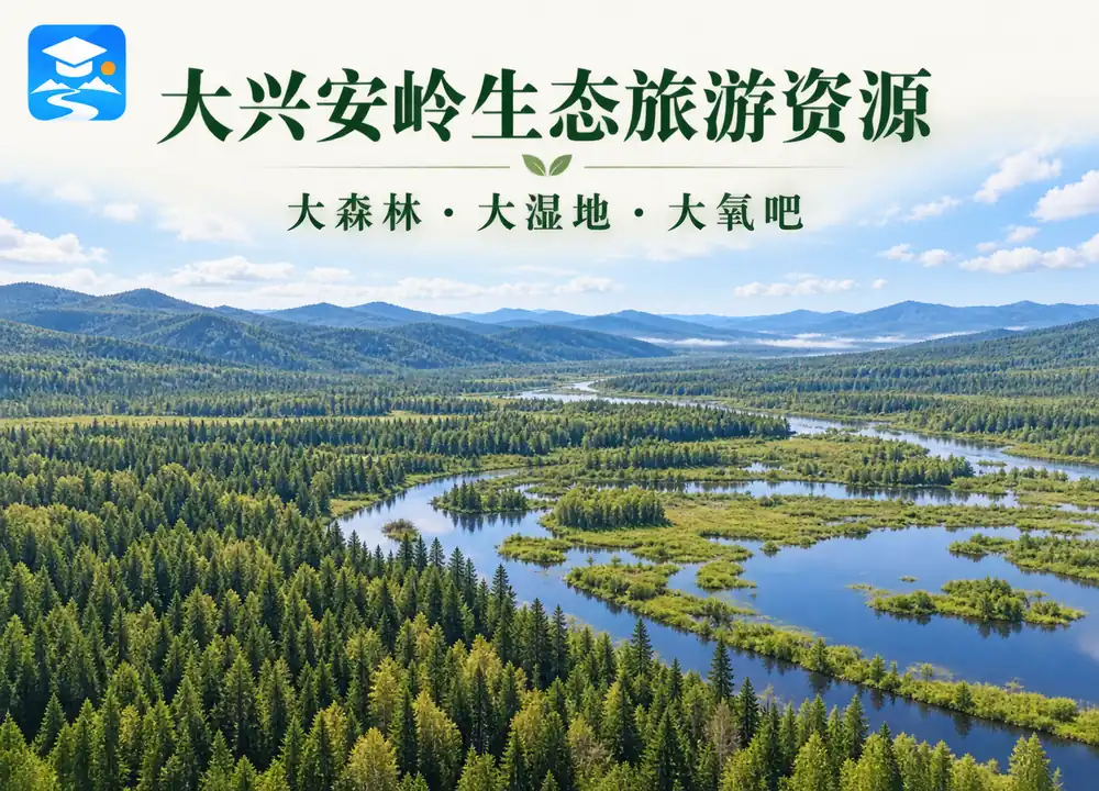 大兴安岭生态旅游资源三大特色考点图（导游学霸·科四地方导游基础知识）