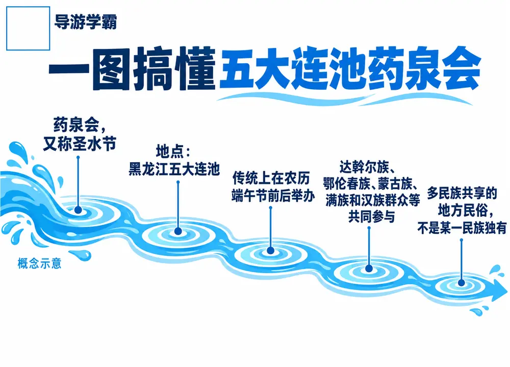 五大连池端午圣水节药泉会民俗考点图(导游学霸·科四辽宁)
