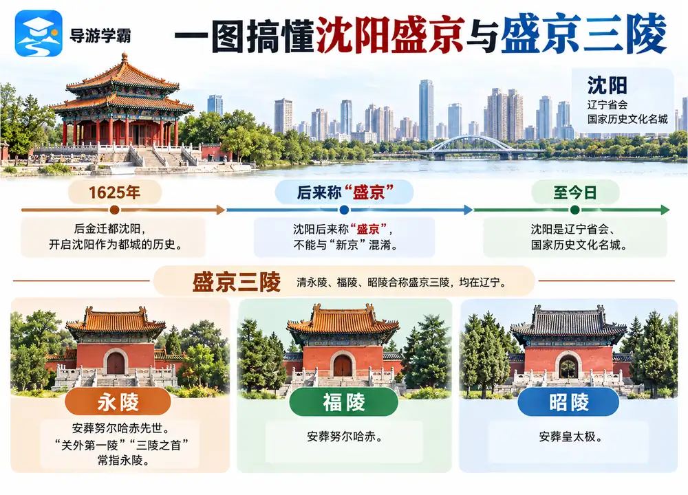 沈阳盛京与盛京三陵考点图(导游学霸·科四辽宁)