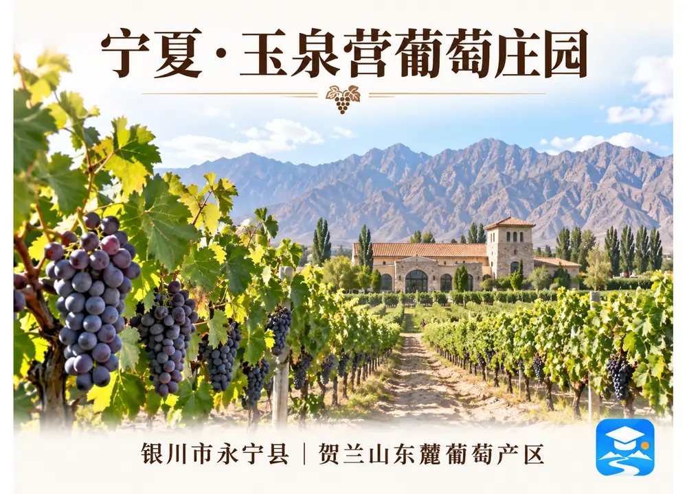 宁夏玉泉营葡萄庄园地理区位考点图（导游学霸·科四宁夏）