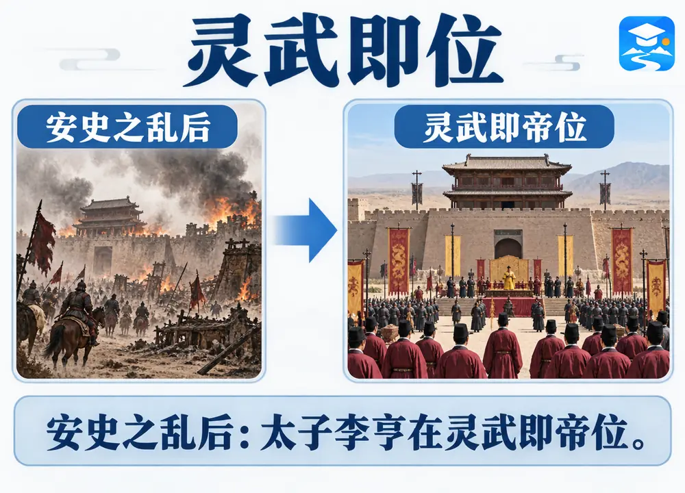 安史之乱后太子李亨灵武即位考点图(导游学霸·科四宁夏)