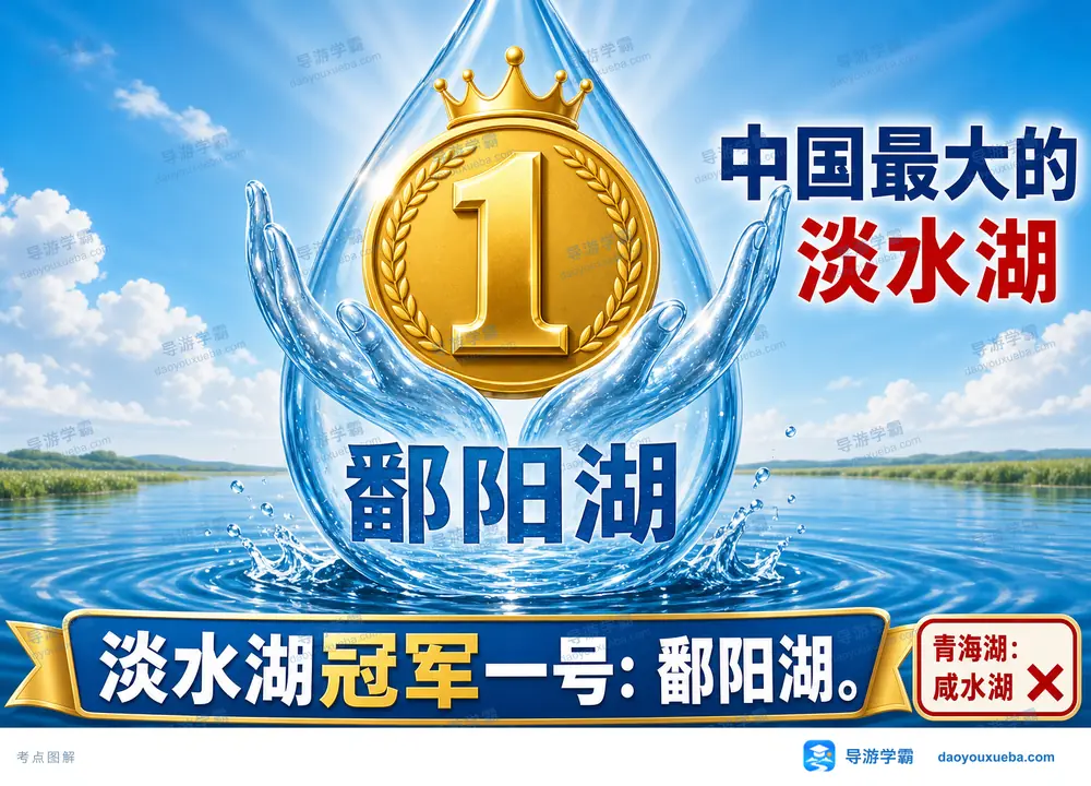 中国最大淡水湖鄱阳湖考点图(导游学霸·科四青海)