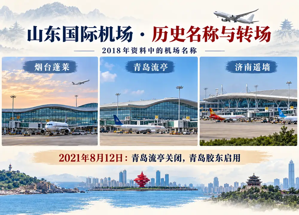 山东国际机场与青岛转场考点图(导游学霸·科四山东)