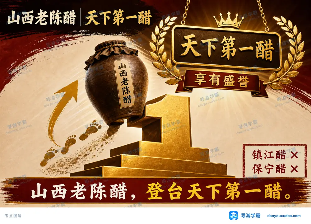 山西老陈醋天下第一醋美誉考点图(导游学霸·科四山西)