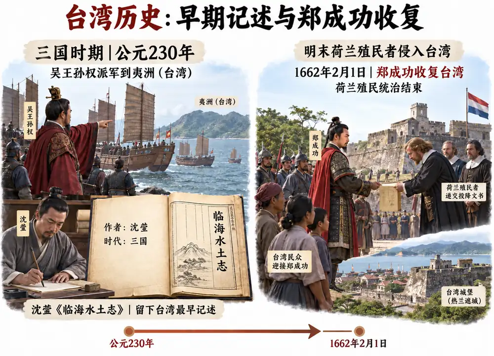 沈莹临海水土志与郑成功收复台湾考点图(导游学霸·科四台湾)