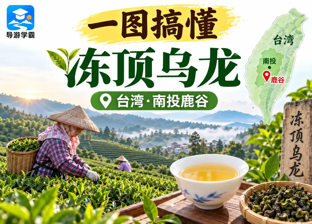 台湾南投鹿谷冻顶乌龙茶考点图（导游学霸·科四台湾）