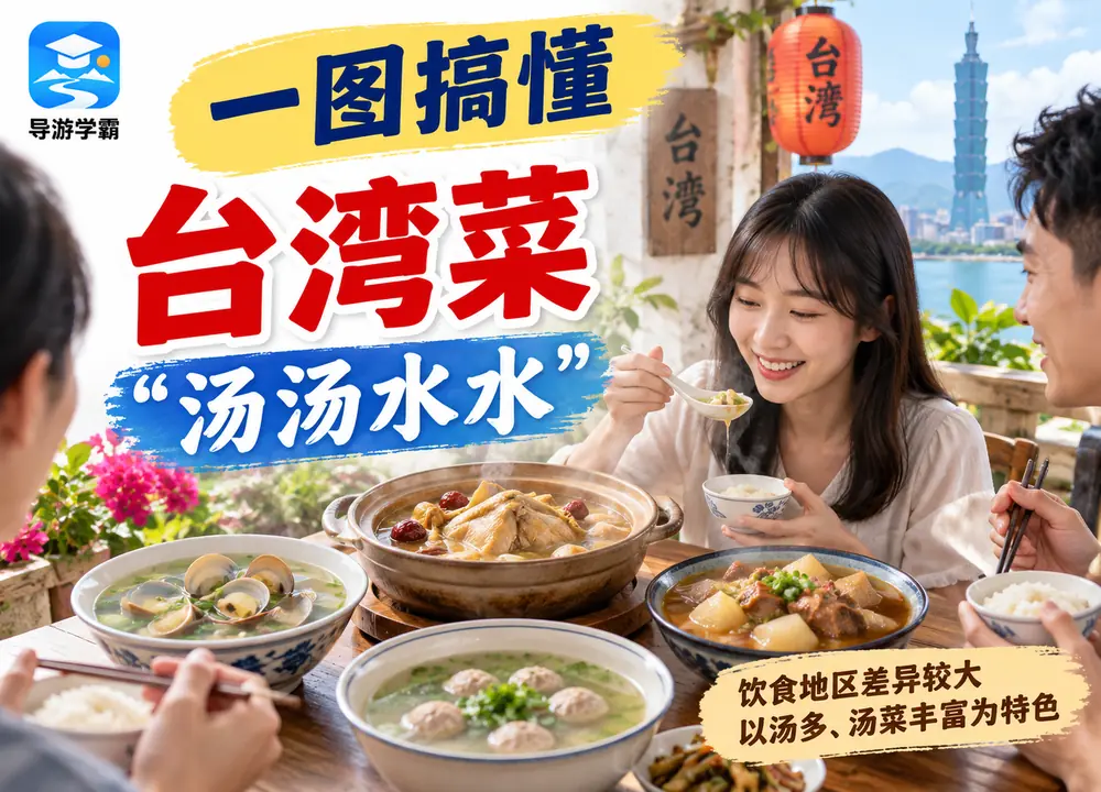 台湾菜汤汤水水风格特色考点图（导游学霸·科四台湾）
