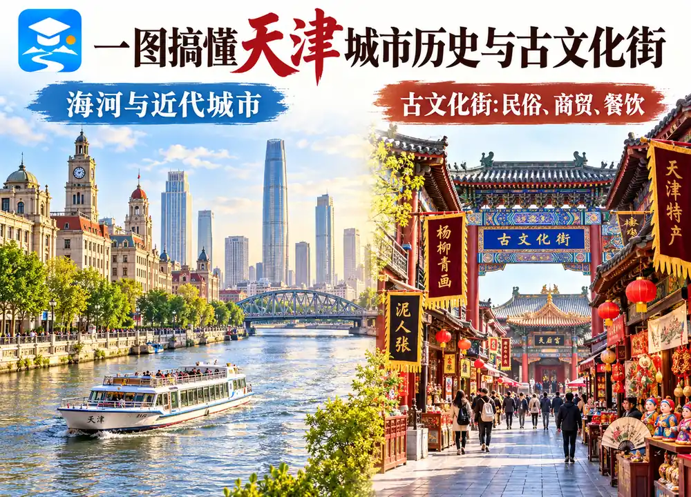 天津近代城市史与古文化街考点图（导游学霸·科四天津）