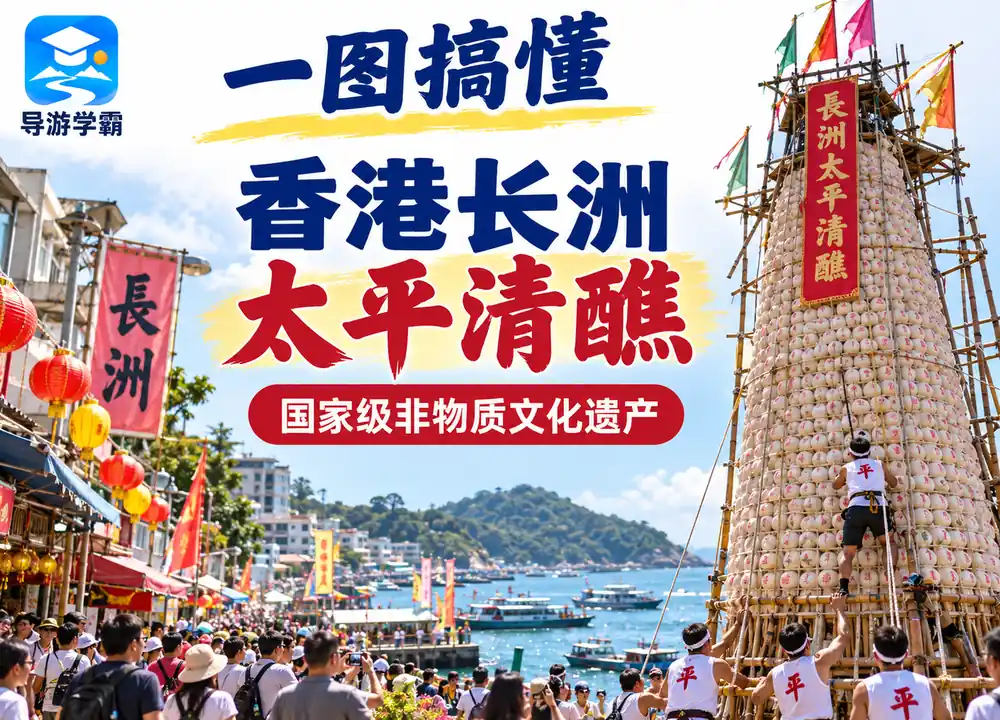 香港长洲太平清醮非遗考点图(导游学霸·科四香港)