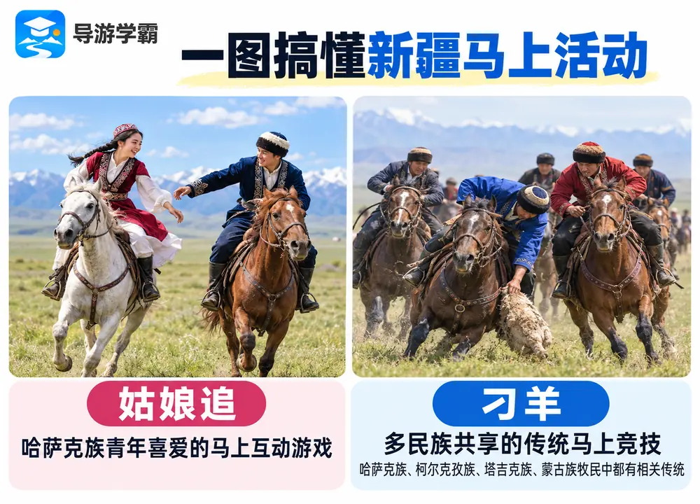 新疆民族传统马上活动考点图（导游学霸·科四新疆）