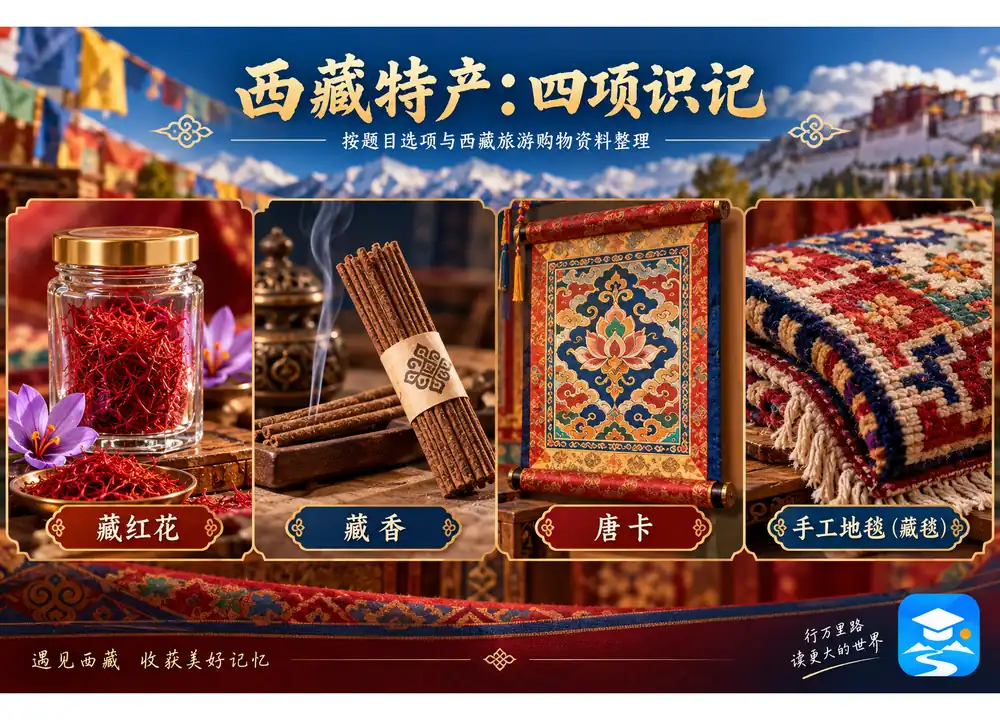 西藏四大经典旅游特产考点图(导游学霸·科四西藏)