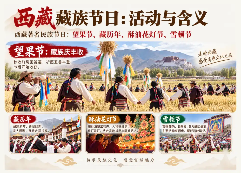 西藏藏族四大传统节日全汇总考点图（导游学霸·科四西藏）