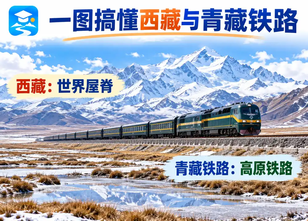 西藏世界屋脊与高原青藏铁路考点图（导游学霸·科四西藏）