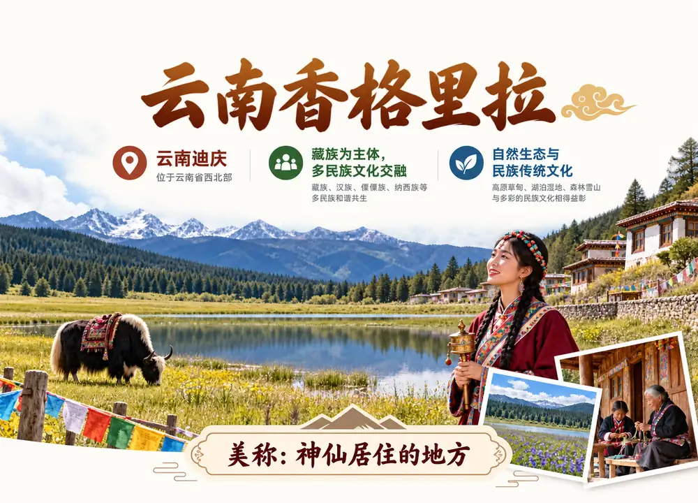 云南香格里拉常考考点图（导游学霸·科四云南）