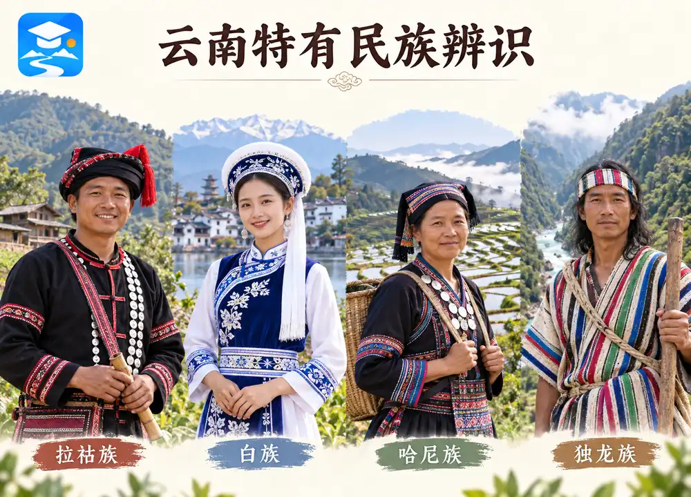 云南特有民族辨识常考考点图（导游学霸·科四云南）