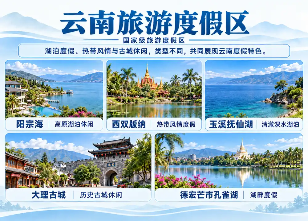 云南国家级旅游度假区盘点考点图（导游学霸·科四云南）
